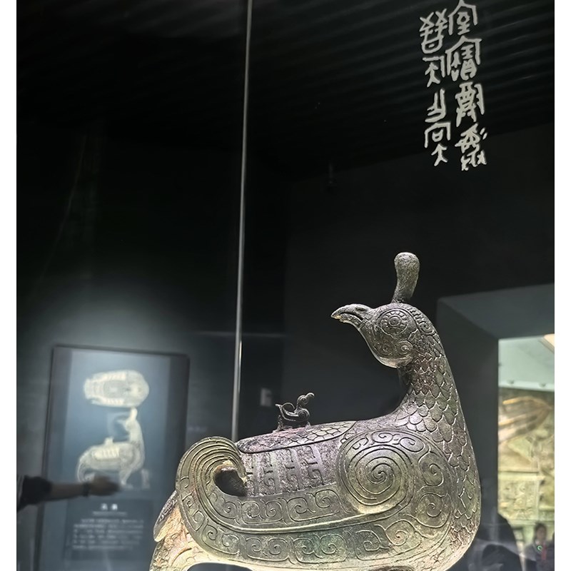 热销山西文创晋侯鸟尊立体冰箱贴D山西省博物院镇馆之宝仿古磁贴