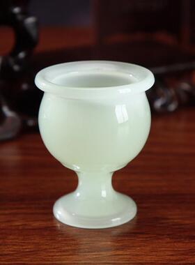 琉璃玉净水杯佛前圣水杯家用供奉关公财神酒杯供水杯客厅佛堂用品