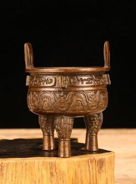 西周大克鼎圆鼎仿古青铜器工艺家居装饰收藏小摆件洛阳英爵烟云涧