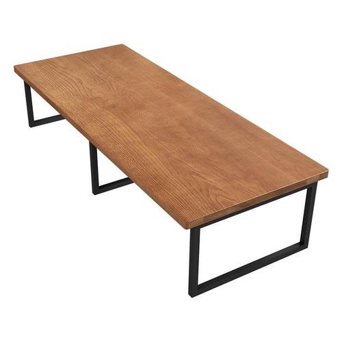 实木会议桌办公电脑桌椅组合现代简约工业风洽谈桌大长桌长条桌子 - 图3