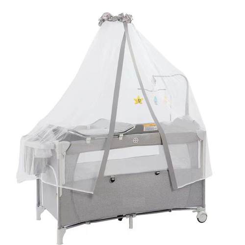 折叠婴儿床宝宝床儿童床拼接大床多功能游戏床移动便携式可折叠 - 图2