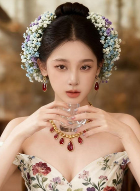 刘亦菲晚宴同款满天星发饰