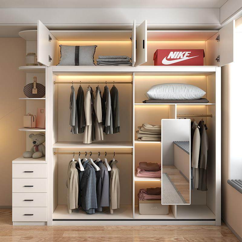 玻璃门衣柜2024年新款简约现代家用房间卧室小户型推拉门衣柜衣橱,淘宝优惠券,粉丝福利购,淘宝优惠卷