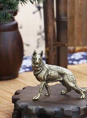 极速包邮大号g纯铜狼狗风水摆件 看门狗贵犬护运守财铜狗工艺品