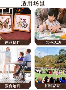中药香氛画手工diy地图爱国