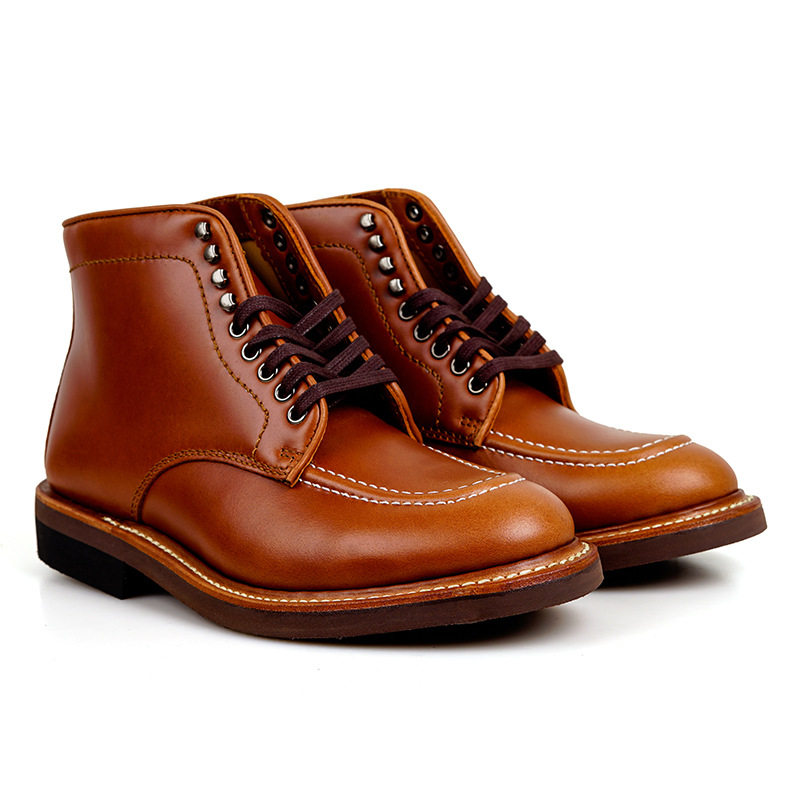 Alden同款403固特异真头层牛皮马丁靴短靴高帮正装皮鞋休闲工装靴 - 图3