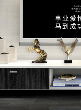 速发摆式家居工艺装乔品摆设客厅电视酒柜办公室鹿马饰迁礼物欧件