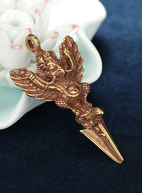 极速大鹏金翅鸟铜制吊坠女u随身创意挂坠男项链十字杵福牌工艺仿