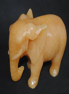 极速天然黄玉大象k一对摆件家居客厅电视柜酒柜书桌工艺品装饰礼