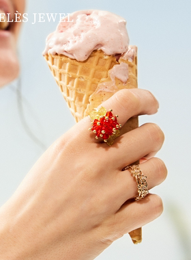 浆果植物元素轻奢小众设计戒指