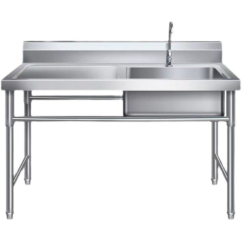 304不锈钢水池商用洗菜盆单双三槽洗手带平台食堂厨房饭店洗碗池,淘宝优惠券,粉丝福利购,淘宝优惠卷