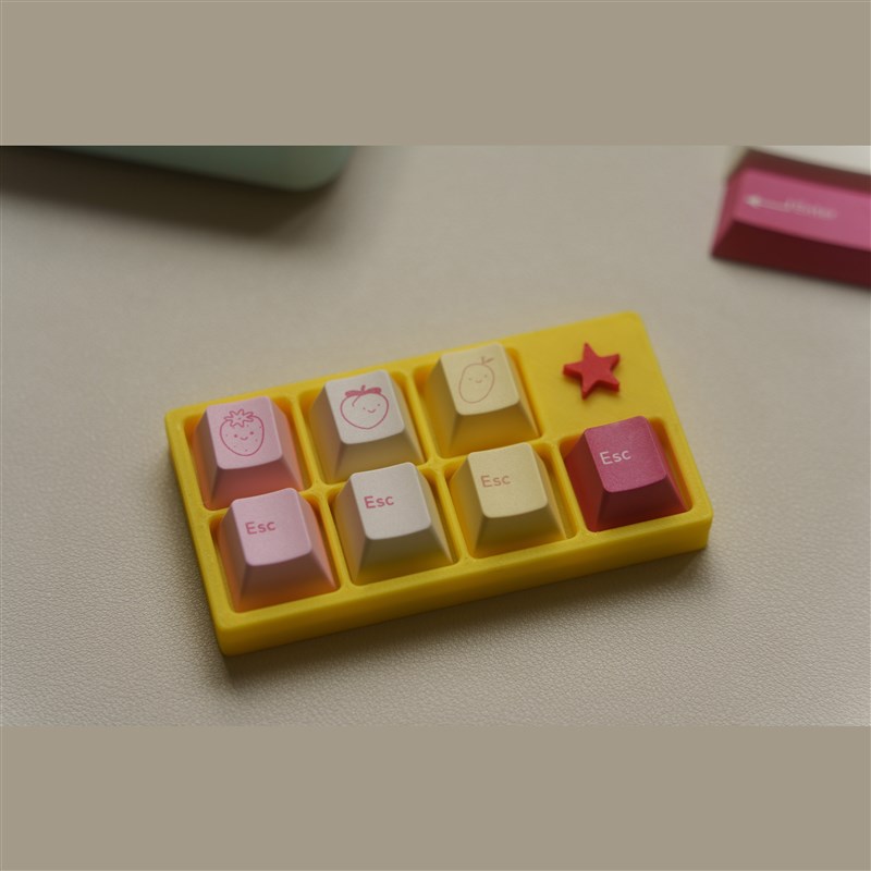 日当午酸奶主题PBT原厂五面热升华键帽机械键盘客制Y化大全套复古 - 图1