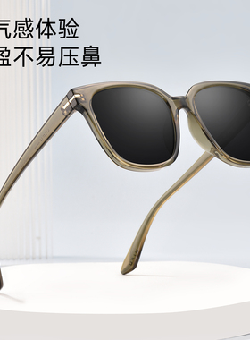 方框户外出行必备偏光墨镜配度数