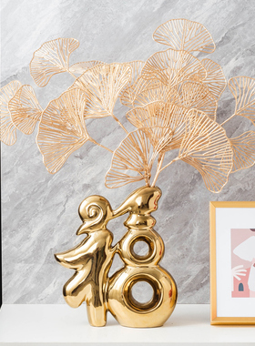 速发家约柜奢喜庆福摆件简居装饰品创意客厅电视酒轻玄关摆设