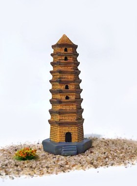 速发中式迷你宝塔微景景九层宝塔延安宝塔盆观造景沙饰鱼缸装盘小