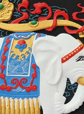 速发炭雕工艺品太平有象吉祥如意品象客厅摆件乔迁礼品家居装饰摆