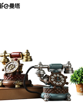 速发 复古机设旧创意小摆件酒柜书柜书架摆书美式怀房装饰品