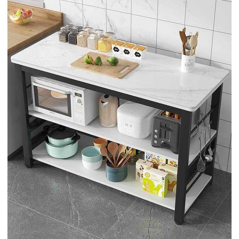 岩板家用厨房桌切菜桌多功能切菜台简约小长桌多层可移动桌可定制,淘宝优惠券,粉丝福利购,淘宝优惠卷
