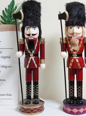 60CM胡桃夹子摆件家居装饰品送人礼品创意可爱小摆件纯手工工艺品