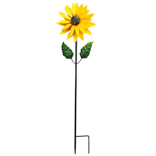 铁艺风车户外花园装饰旋转庭院幼儿园创意向日葵阳台布置造景摆件 - 图3