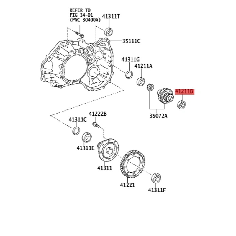 B43-8  B49-10UR  B33Z-15MTF    卡罗拉CVT K313 变速箱轴承 - 图3