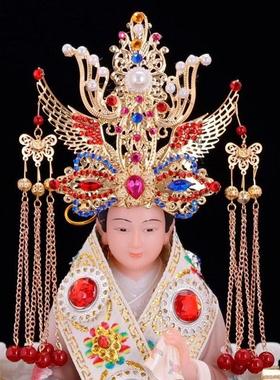 凤鸣九天冠黑妈妈九尾狐神像女娲娘娘王母泰山奶奶观音凤冠霞披