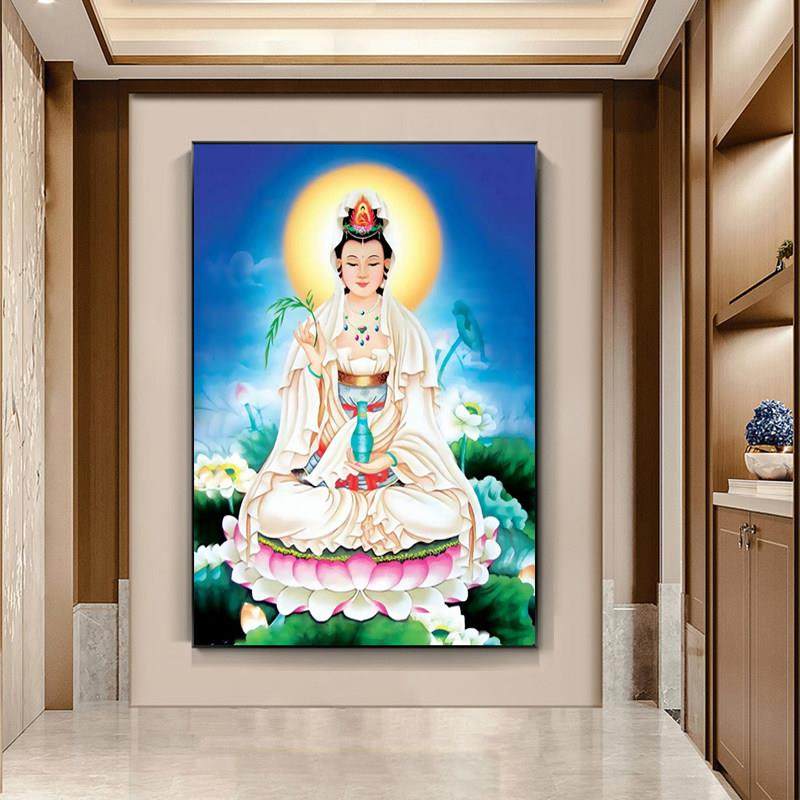 钻石画满钻2025新款佛像菩萨点贴钻十字绣坐莲观音送子手工diy,淘宝优惠券,粉丝福利购,淘宝优惠卷