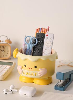 高中和大学入学考试卡通可爱笔筒收纳盒装饰品儿童男孩和女孩办公