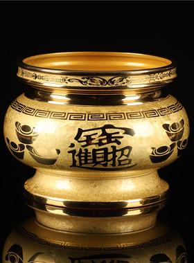 新品台湾纯铜佛具用品套装财w神供神供具家用供水杯香炉供佛灯摆