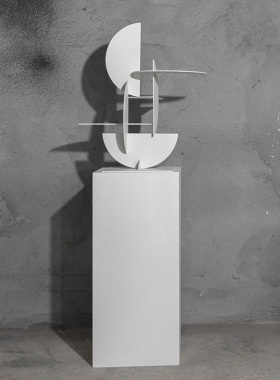 极速装饰推荐金属弧形组合雕塑 创意抽象装置艺术装饰.品客门厅样