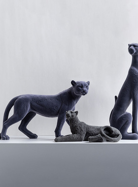 新品装饰推荐金钱豹树脂摆v件轻奢现代送礼物桌面客厅样板间会所