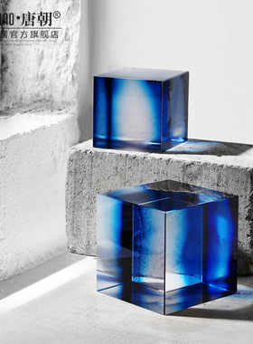 速发简约几何面变水晶书档公件书靠创意客厅书房办摆室桌渐装饰品