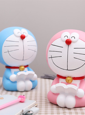 极速2023年新款蓝宝存钱u罐叮当猫可爱卧室桌面摆件儿童储蓄罐礼