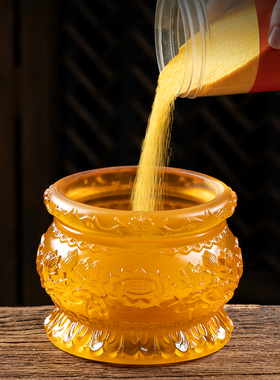 新品家用a琉璃供奉套装摆件香炉供水杯果盘花瓶佛具用品大全供佛