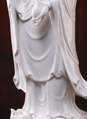 新品德化陶瓷21m吋观音佛像供奉家用摆件立式观世音菩萨像站像