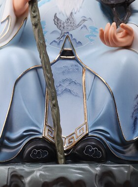 新品陶瓷药王孙思邈菩q萨像供奉家用药王爷佛像大医精诚神像摆件