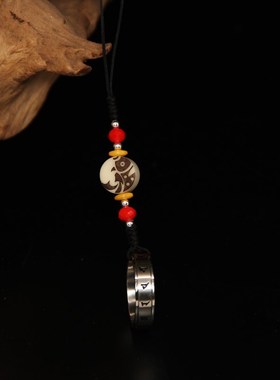 极速精致钛钢文殊菩萨戒指可转动学生指环男女饰品V戒指创意手机