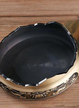 新品黄铜仿d古圆形雕花莲花室内家用盘香炉底座茶壶佛像花瓶壶玄