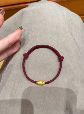 小猫法棍本命年红绳手链女轻奢女感小众编织红色手绳新年手饰