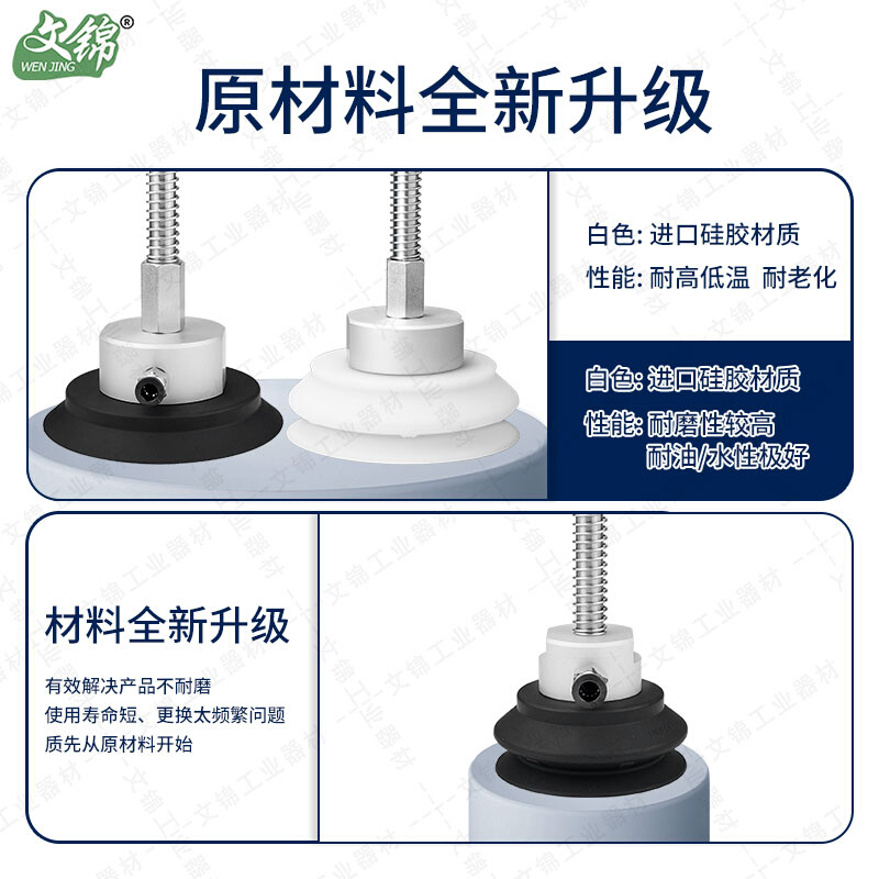 SMC气动真空吸盘单双层工业机械手吸盘HB40 50 63 80 100 125吸具-图2