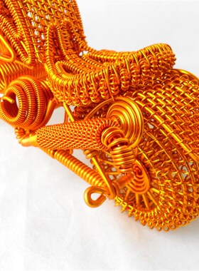 极速铝线经典款手工大哈雷摩托z车金属丝编工艺单车自行车汽车轮