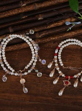 极速唐风儿d童珍珠项链古风项圈汉服旗袍民族风手工复古璎珞