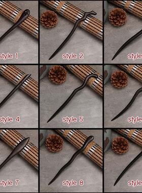 极速Black Sandalwonod Hand Carving Ancient Chinese Hairpin W