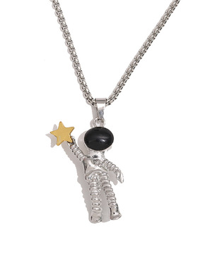 极速Hip hop fashion Yilu haxs your couple astronaut Necklace