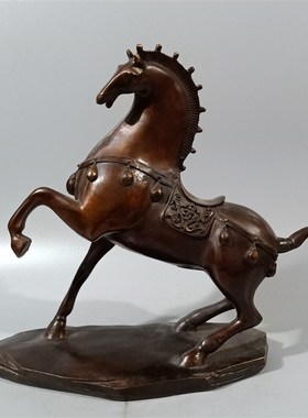 速发纯铜战马摆件生肖马跃马奔马摆件马到成功居办公室装饰商务