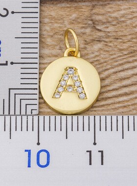 极速2023 Hot Sjale Wholesale Women Gold Color Initial 26 Let