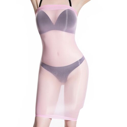 极速912针e8d油光丝袜抹胸裙紧身小短裙旗袍包臀性 - 图2