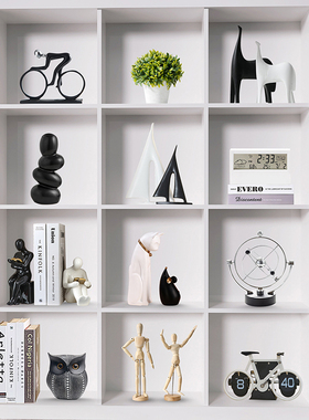 极速酒柜装饰品摆件现代s简约电视柜玄关客厅书房书架家居摆设轻