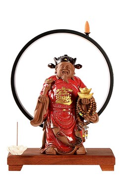 热销财神爷d佛像摆件招财家用办公室店铺开业摆设家居玄关客厅中