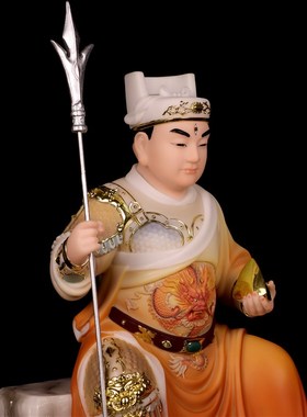 速发五显华光光 汉白玉佛像 马王爷三只眼灵大马元帅华官天王马天